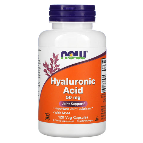 Now Foods, Hyaluronic Acid with MSM, 50 mg, 120 Veg Capsules