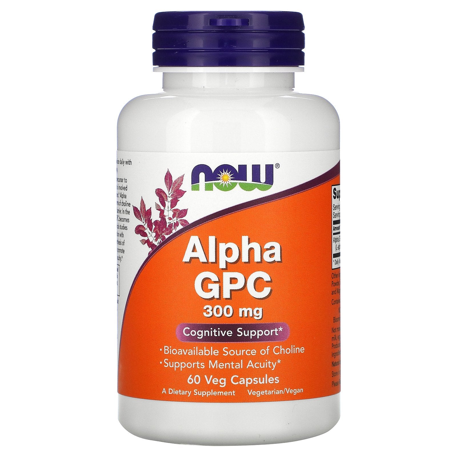 Now Foods, Alpha GPC, 300 mg, 60 Veg Capsules