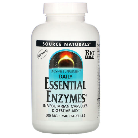 Source Naturals, Daily Essential Enzymes, 500 mg, 240 Capsules