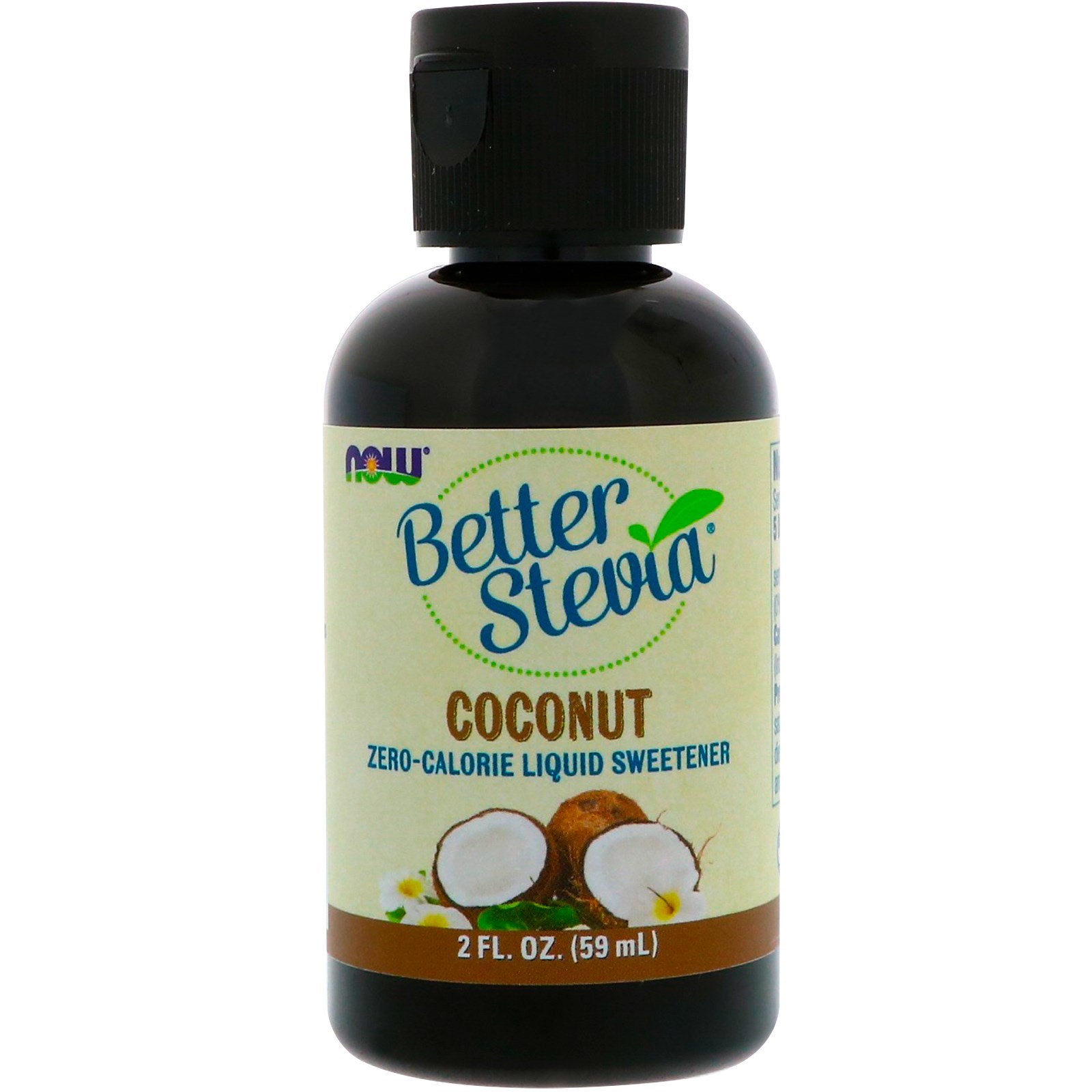 Now Foods, Better Stevia, Zero-Calorie Liquid Sweetener, Coconut, 2 fl oz (59 ml)