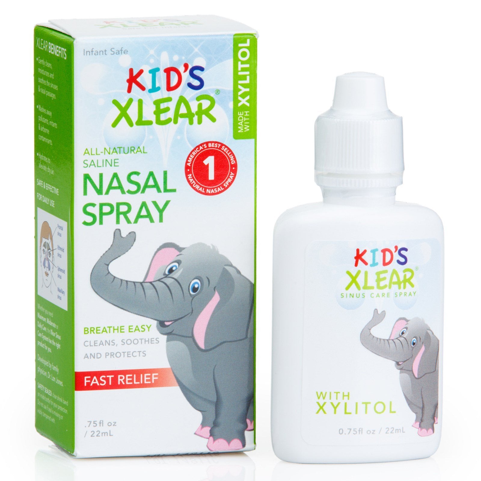 Xlear, Kid's Xlear, Saline Nasal Spray, .75 fl oz (22 ml)