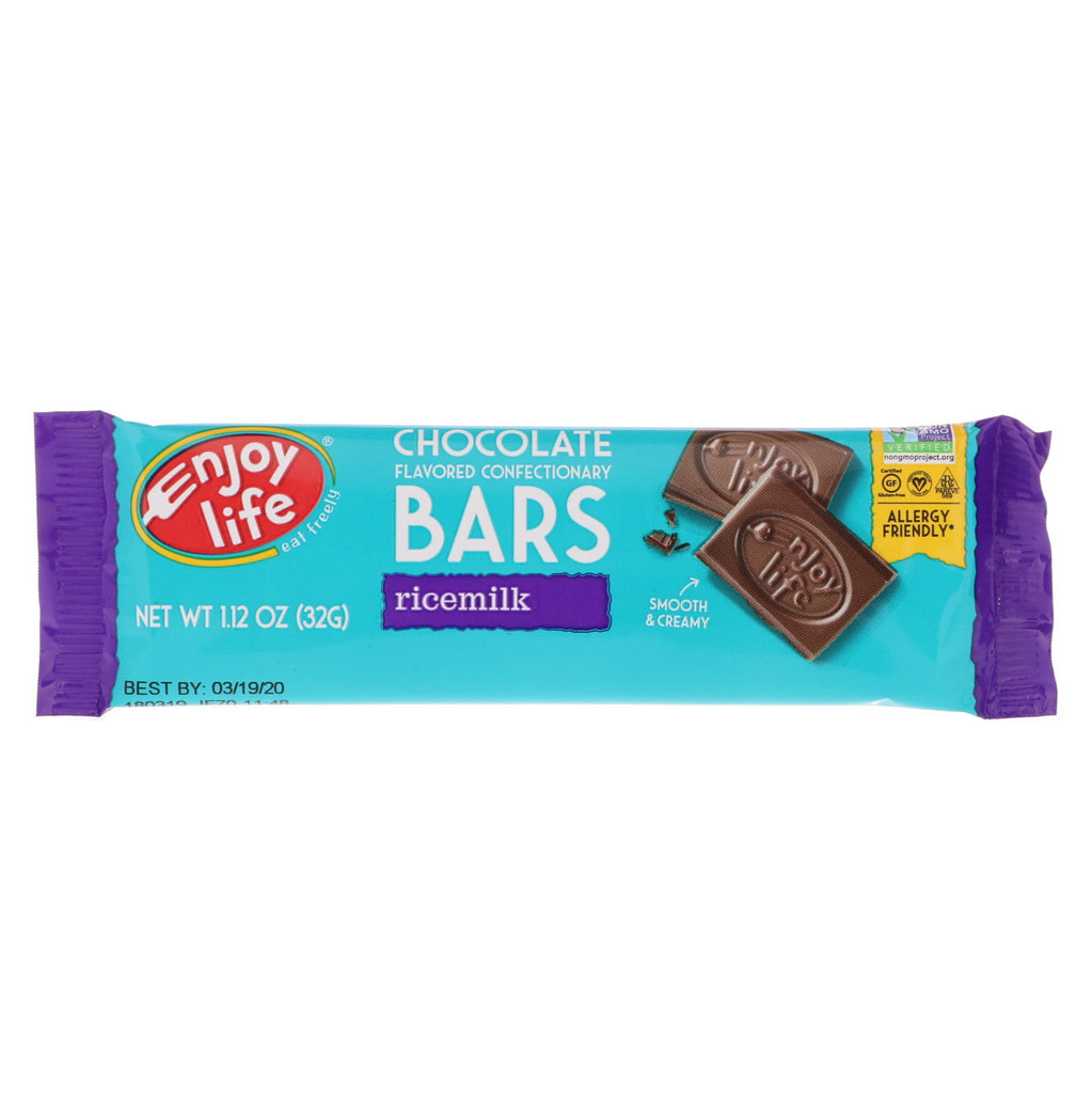 Enjoy Life Foods, Chocolate Flavored Confectionary Bars, Ricemilk, 1.12 oz (32 g)