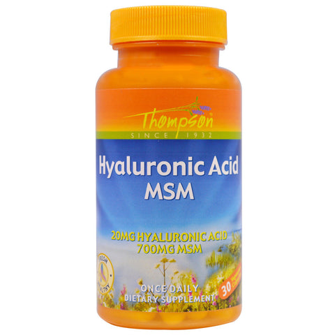 Thompson, Hyaluronic Acid MSM, 30 Vegetarian Capsules