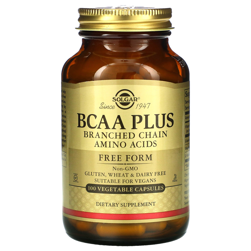 Solgar, BCAA Plus, Free Form, 100 Vegetable Capsules