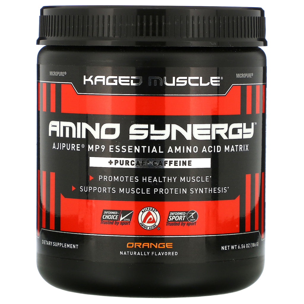 Kaged Muscle, Amino Synergy, Orange, 6.56 oz (186 g)