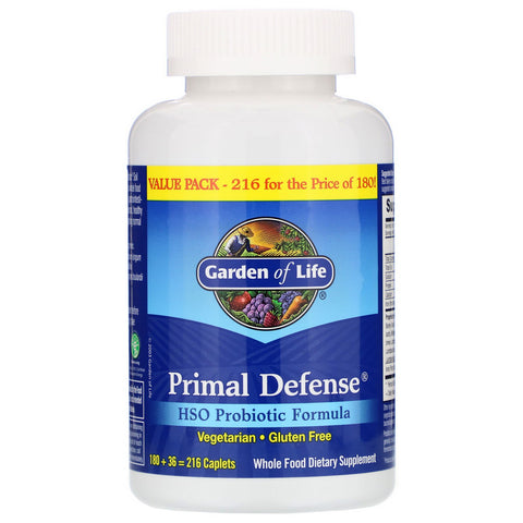 Garden of Life, Primal Defense, HSO Probiotic Formula, 216 Caplets