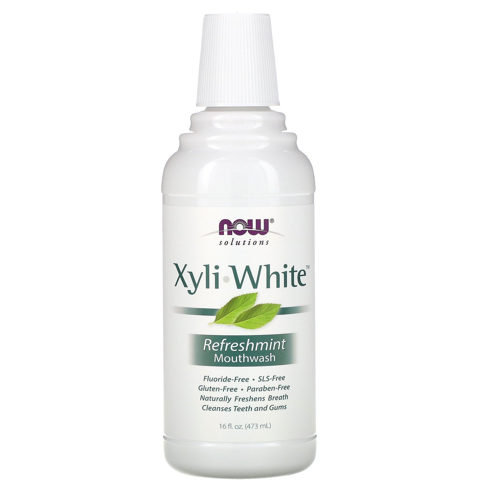 Now Foods, Solutions, Xyli-White Mouthwash, Fluoride-Free, Refreshmint, 16 fl oz (473 ml)