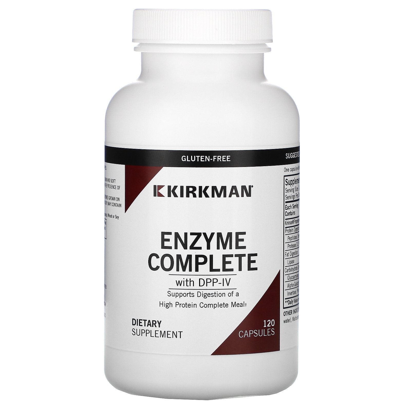 Kirkman Labs, Enzyme Complete With DPP-IV, 120 Capsules