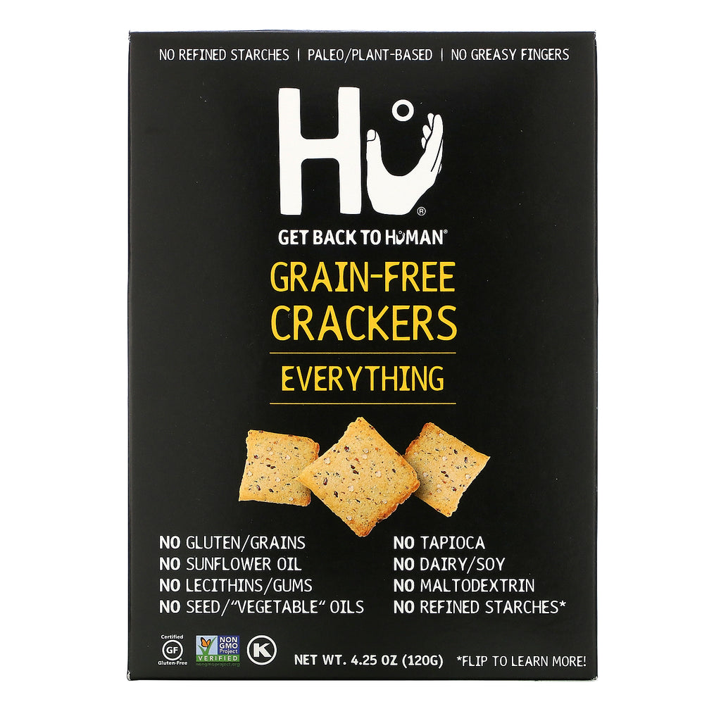 Hu, Grain-Free Crackers, Everything, 4.25 oz (120 g)