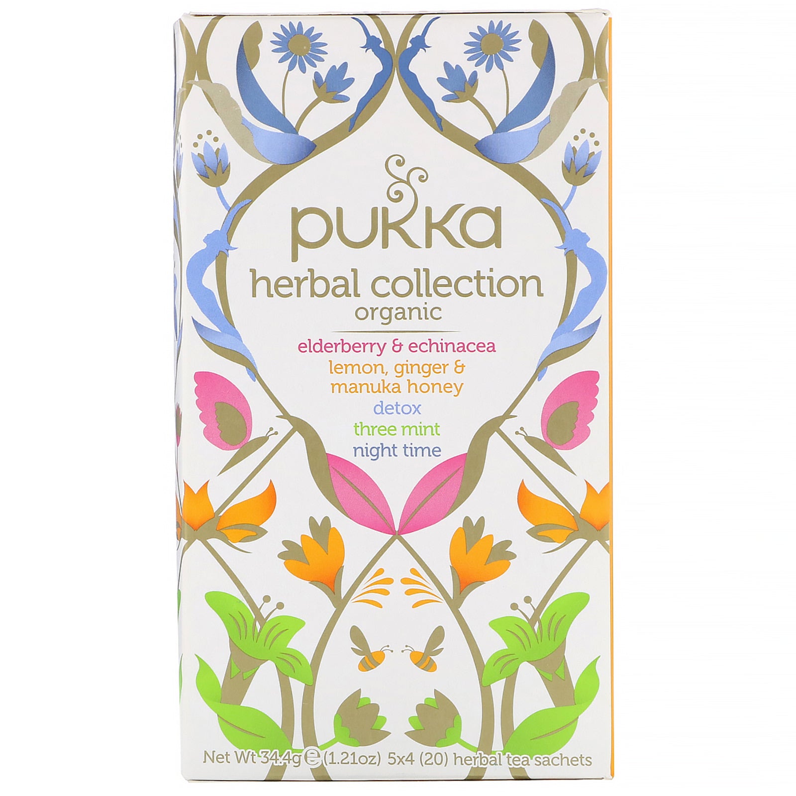 Pukka Herbs, Organic Herbal Tea Collection, 20 Herbal Tea Sachets, 1.21 oz (34.4 g)
