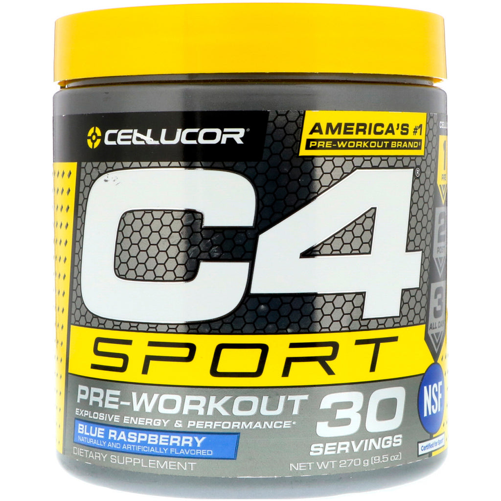 Cellucor, C4 Sport, Pre-Workout, Blue Raspberry, 9.5 oz (270 g)