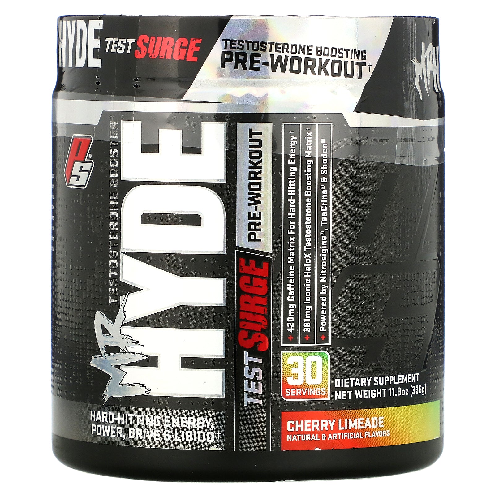 ProSupps, Mr. Hyde, Test Surge, Testosterone Boosting Pre-Workout, Cherry Limeade, 11.8 oz (336 g)