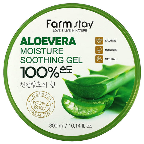 Farmstay, Aloe Vera 100% Moisture Soothing Gel, 10.14 fl oz (300 ml)