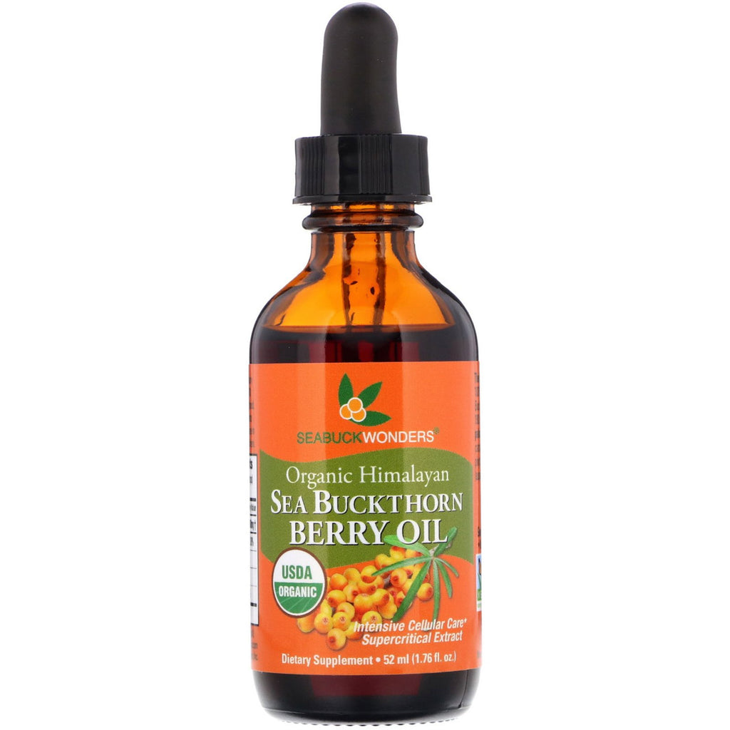 SeaBuckWonders, Organic Himalayan Sea Buckthorn Berry Oil, Intensive Cellular Care, 1.76 oz (52 ml)