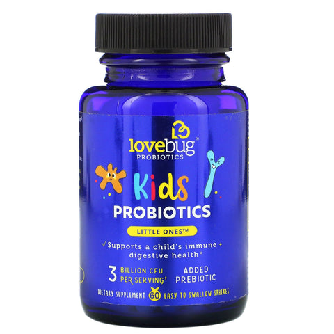 LoveBug, Kids Probiotics, Little Ones, 3 Billion CFU, 60 Easy To Swallow Spheres