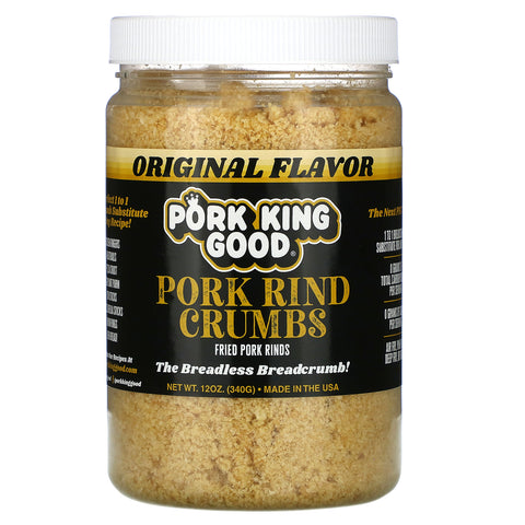 Pork King Good, Pork Rind Crumbs, Original, 12 oz (340 g)