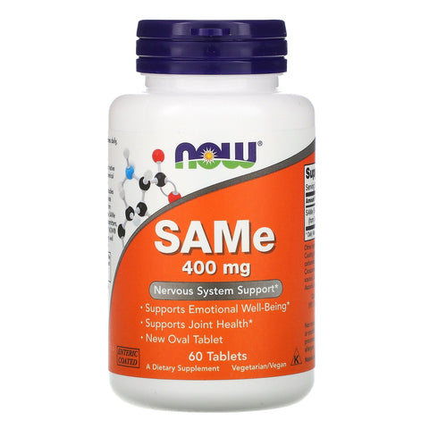 Now Foods, SAMe, 400 mg, 60 Tablets