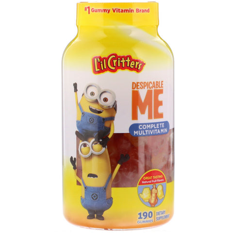 L'il Critters, Despicable Me Complete Multivitamin, Natural Fruit Flavors, 190 Gummies