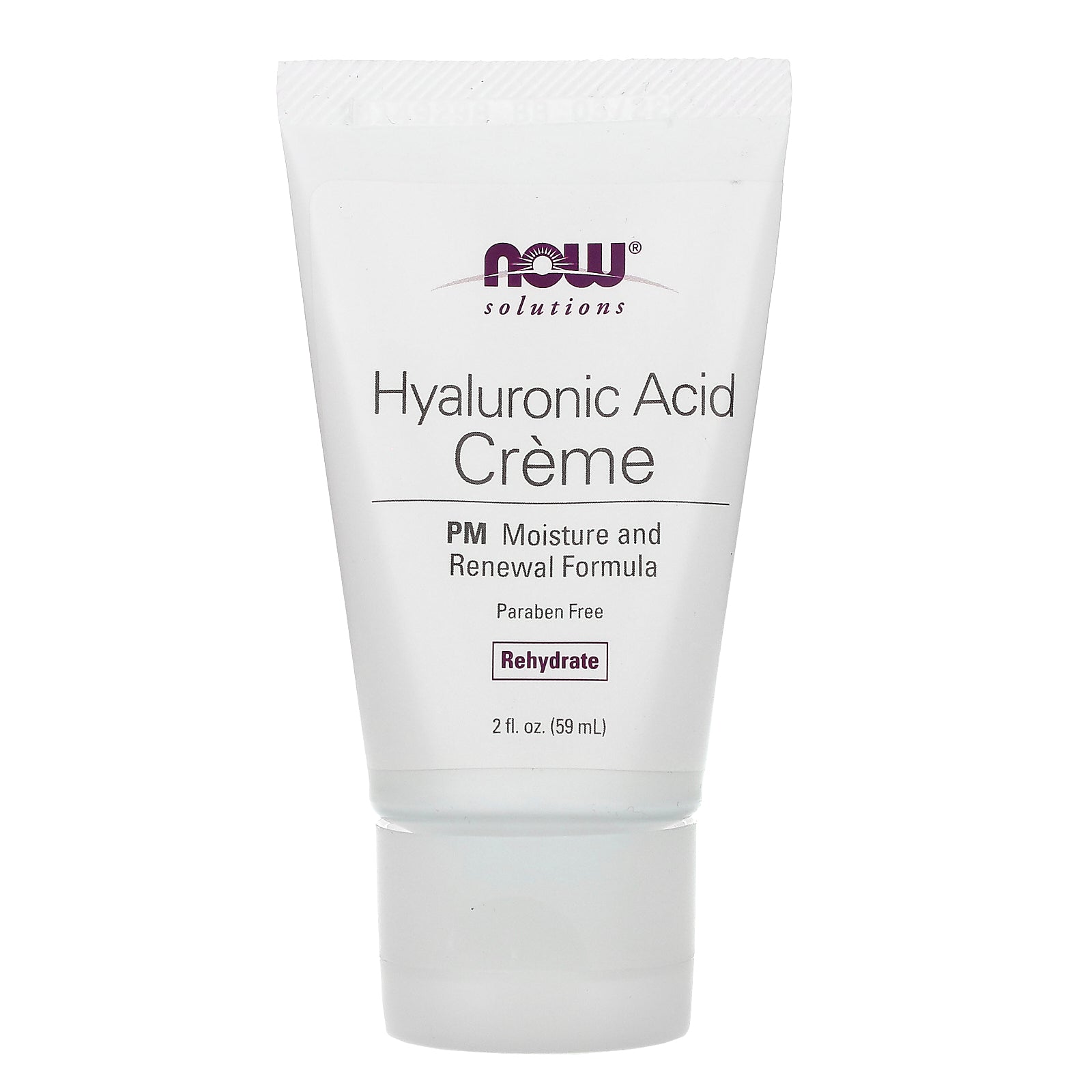 Now Foods, Solutions, Hyaluronic Acid Creme, PM Moisture Renew Formula, 2 fl oz (59 ml)