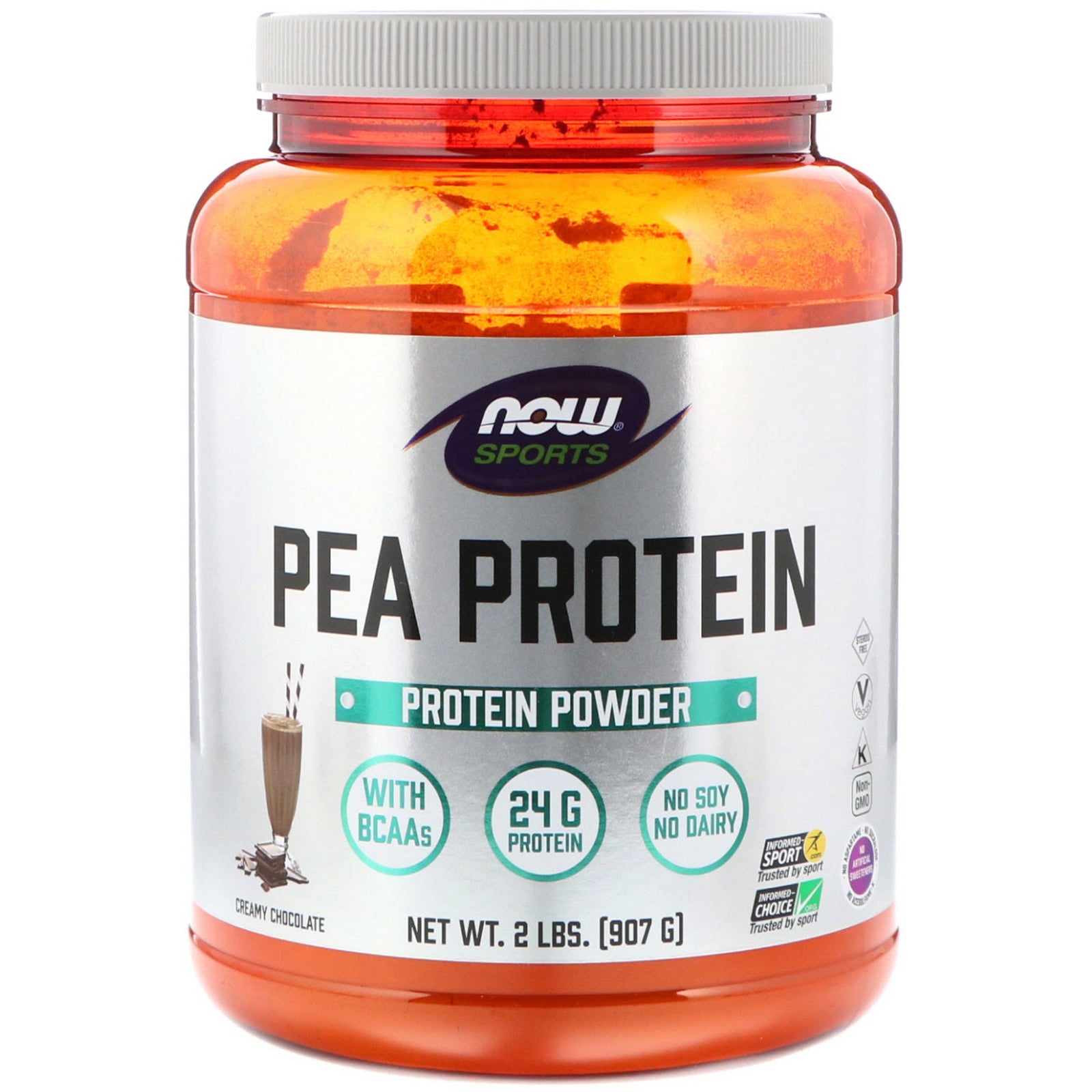 Now Foods, Sports, Pea Protein, Creamy Chocolate, 2 lbs (907 g)