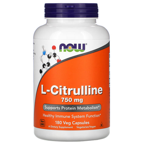 Now Foods, L-Citrulline, 750 mg, 180  Veg Capsules