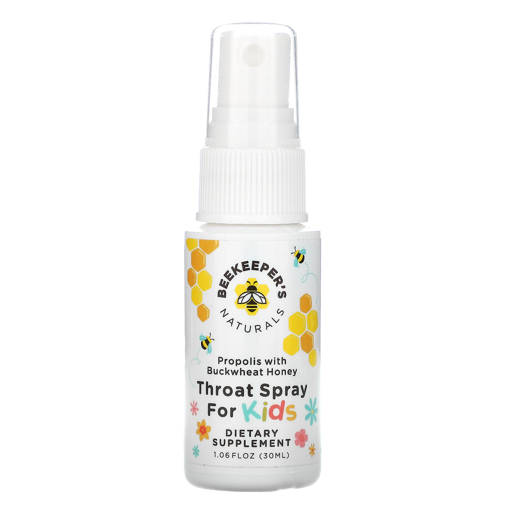 Beekeeper's Naturals, Propolis Throat Spray for Kids, 1.06 fl oz (30 ml)