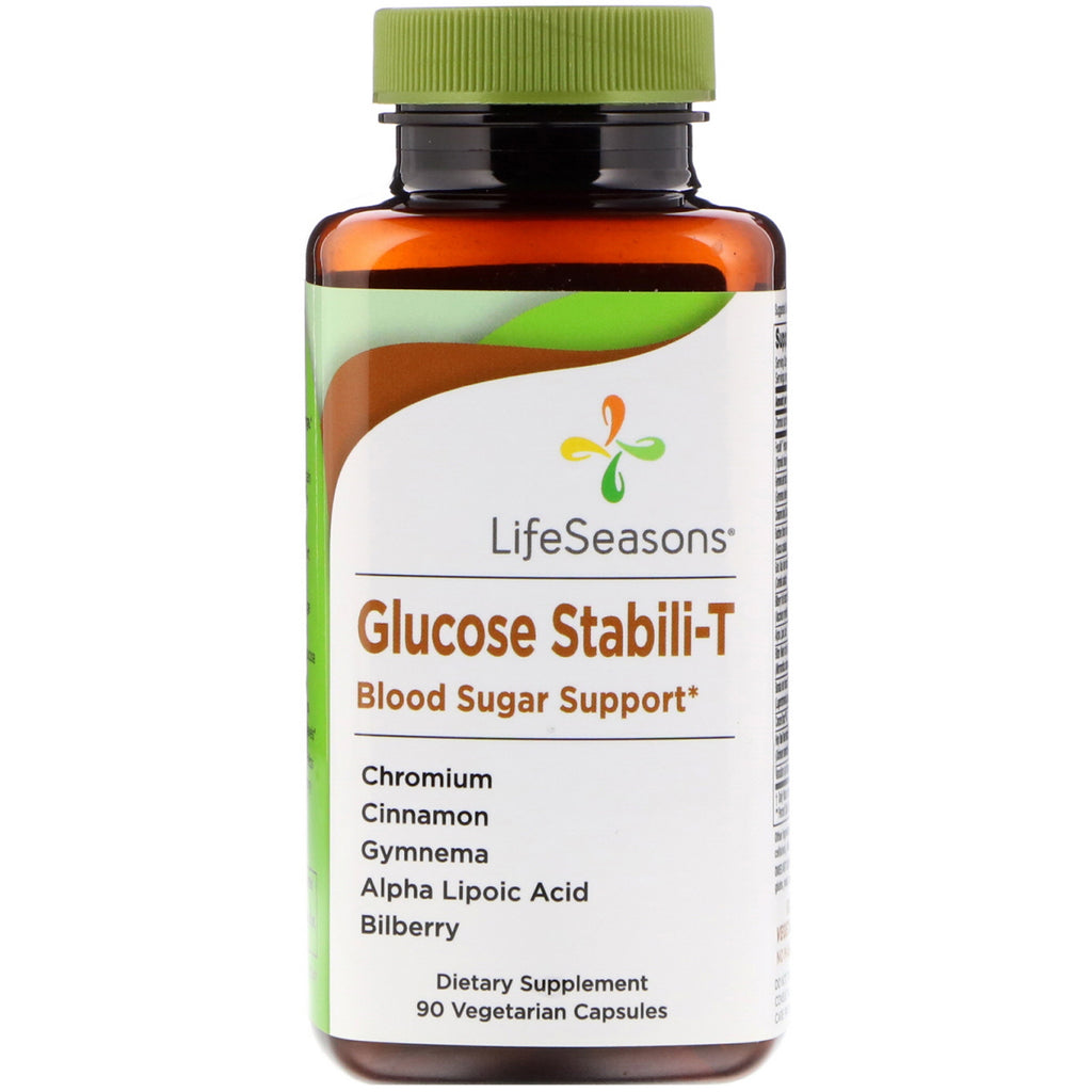 LifeSeasons, Glucose Stabili-T Blood Sugar Support, 90 Vegetarian Capsules