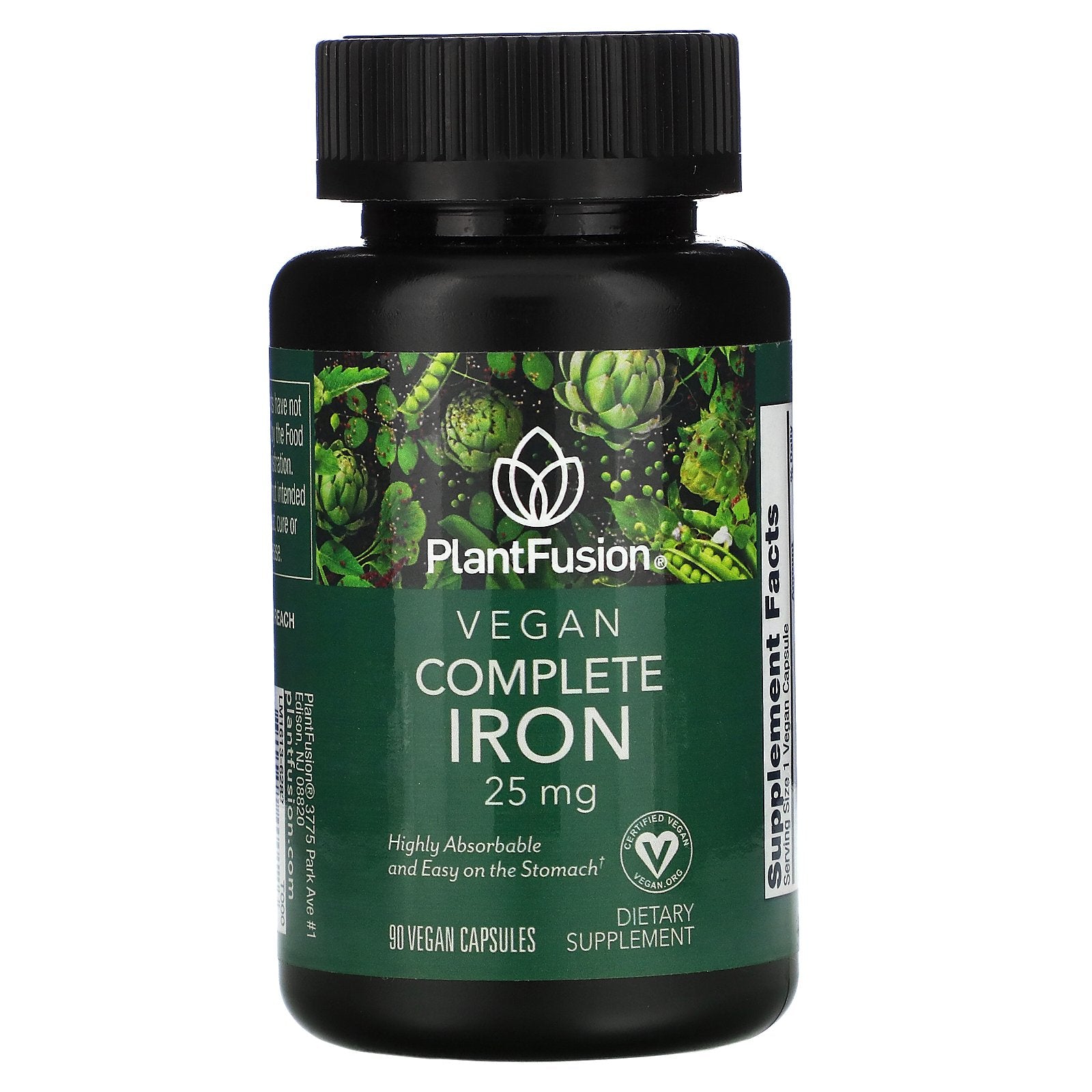 PlantFusion, Vegan Complete Iron, 25 mg, 90 Vegan Capsules
