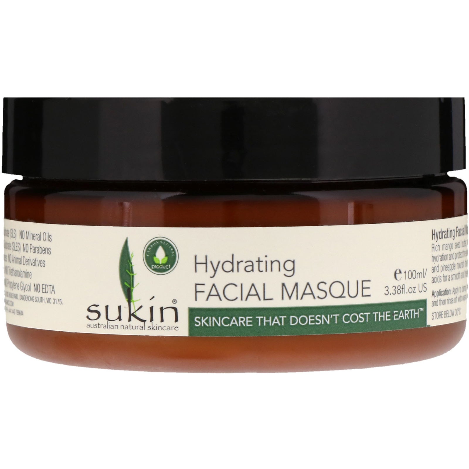 Sukin, Hydrating Facial Masque, 3.38 fl oz (100 ml)