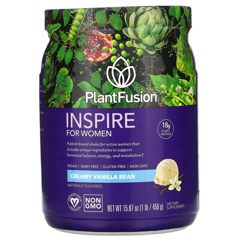 PlantFusion, Inspire for Women, Creamy Vanilla Bean, 15.87 oz (450 g)