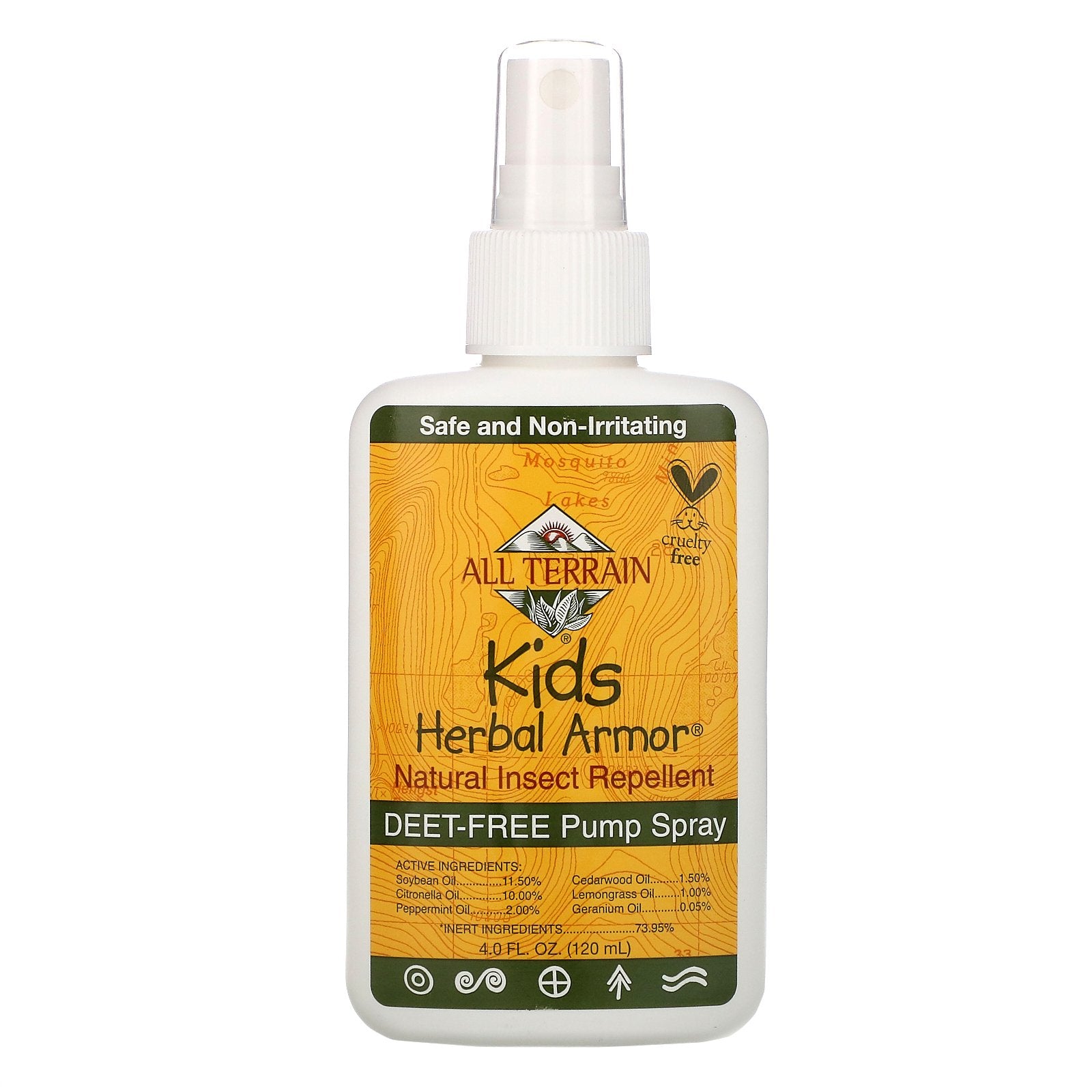 All Terrain, Kids Herbal Armor, Natural Insect Repellent, 4 fl oz (120 ml)