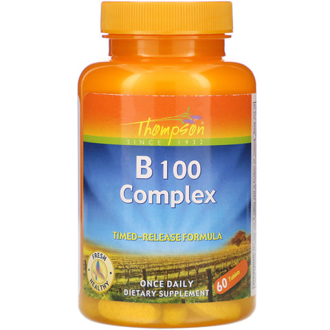 Thompson, B 100 Complex, 60 Tablets