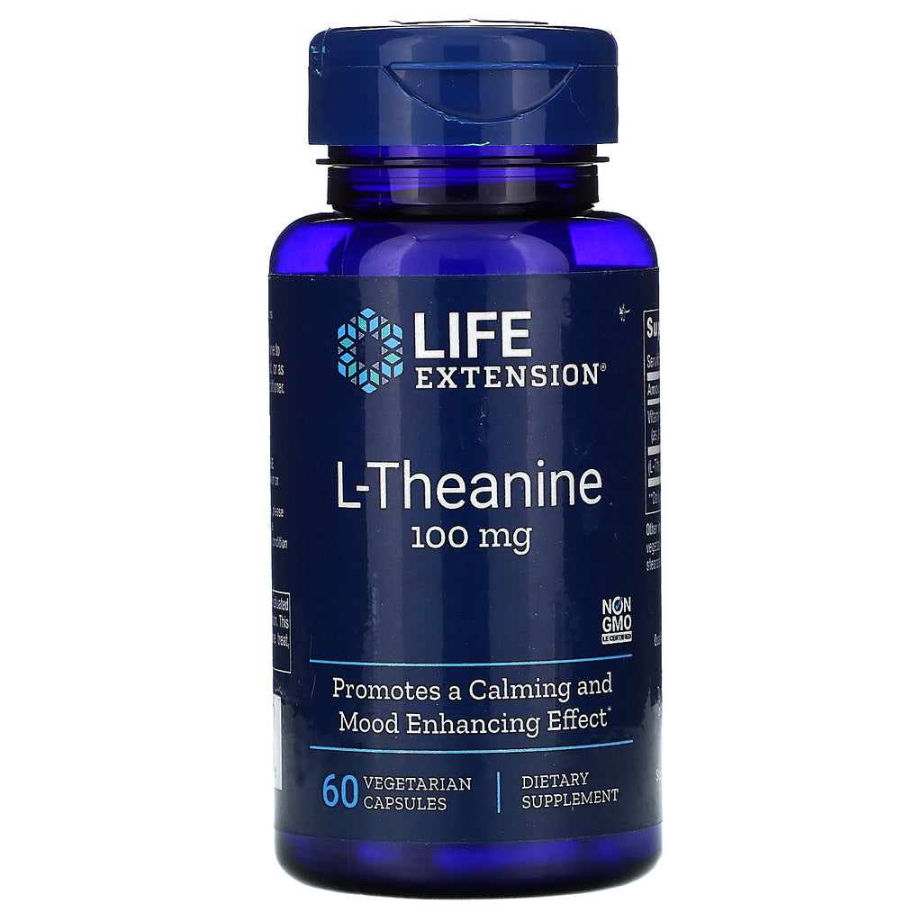 Life Extension, L-Theanine, 100 mg, 60 Vegetarian Capsules