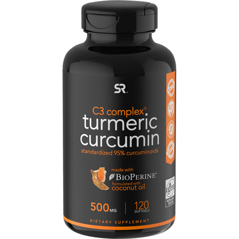 Sports Research, Turmeric Curcumin, C3 Complex, 500 mg, 120 Softgels