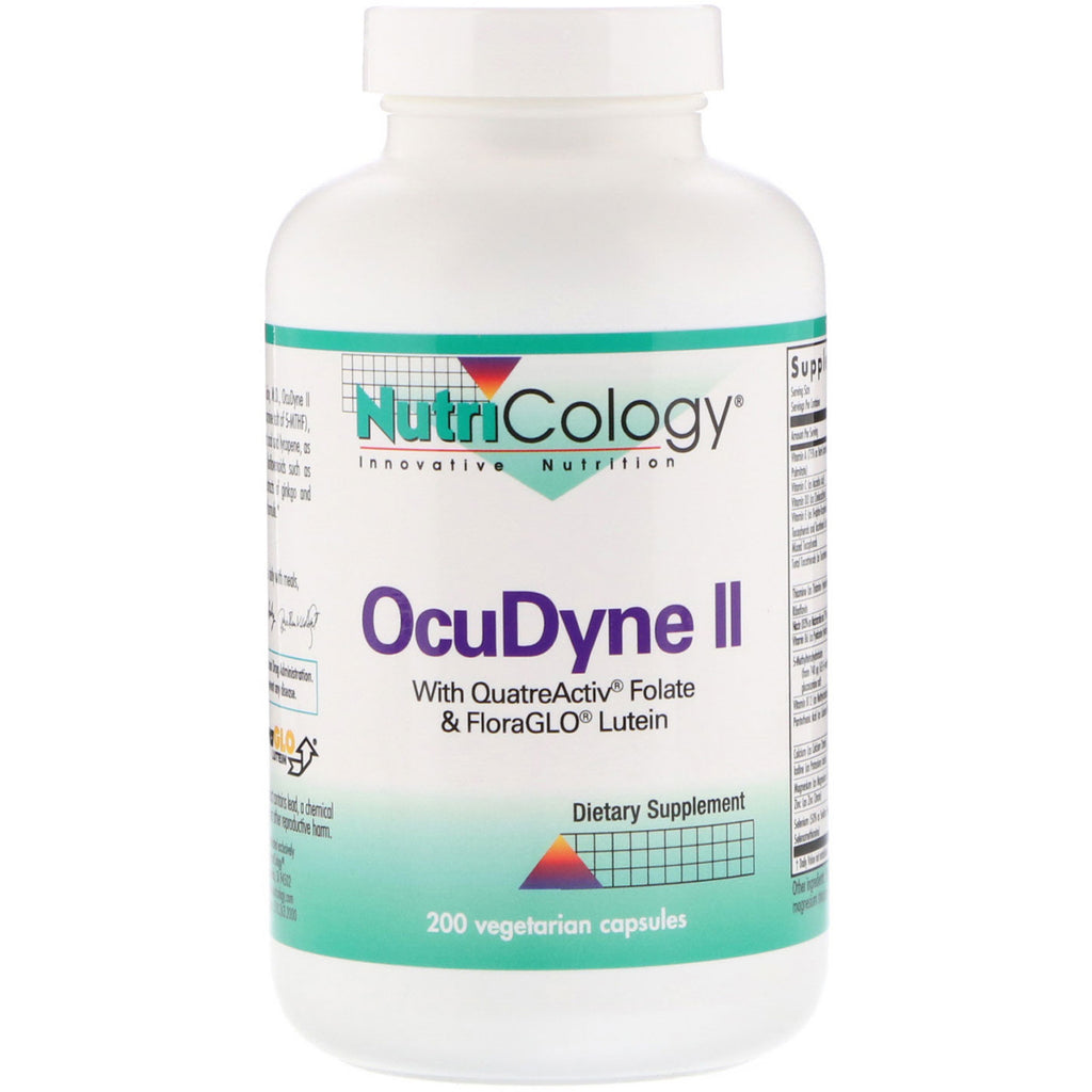 Nutricology, OcuDyne II, 200 Vegetarian Capsules