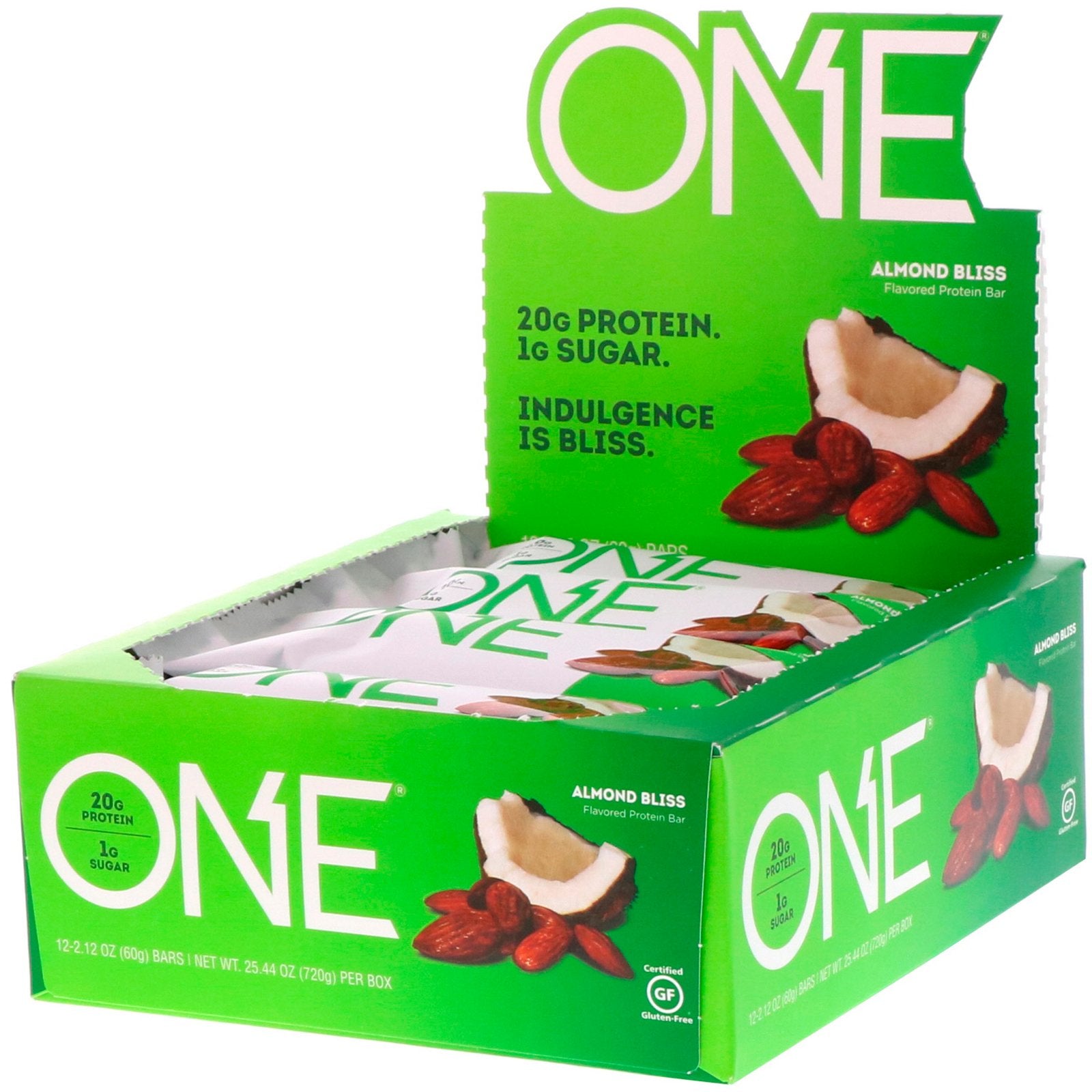 One Brands, ONE Bar, Almond Bliss, 12 Bars, 2.12 oz (60 g) Each