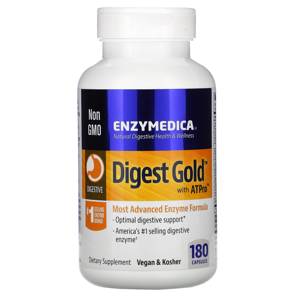 Enzymedica, Digest Gold with ATPro, 180 Capsules