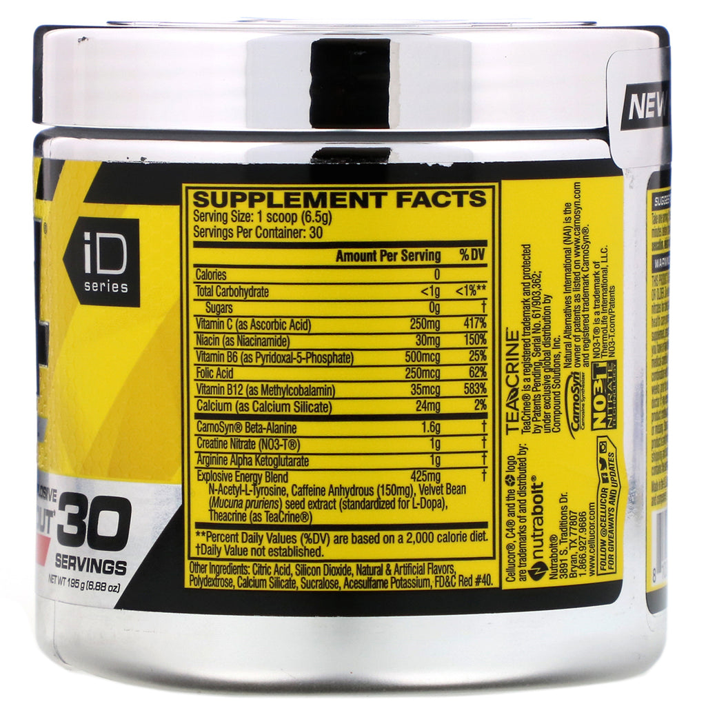 Cellucor, C4 Original Explosive, Pre-Workout, Fruit Punch, 6.88 oz (195 g)