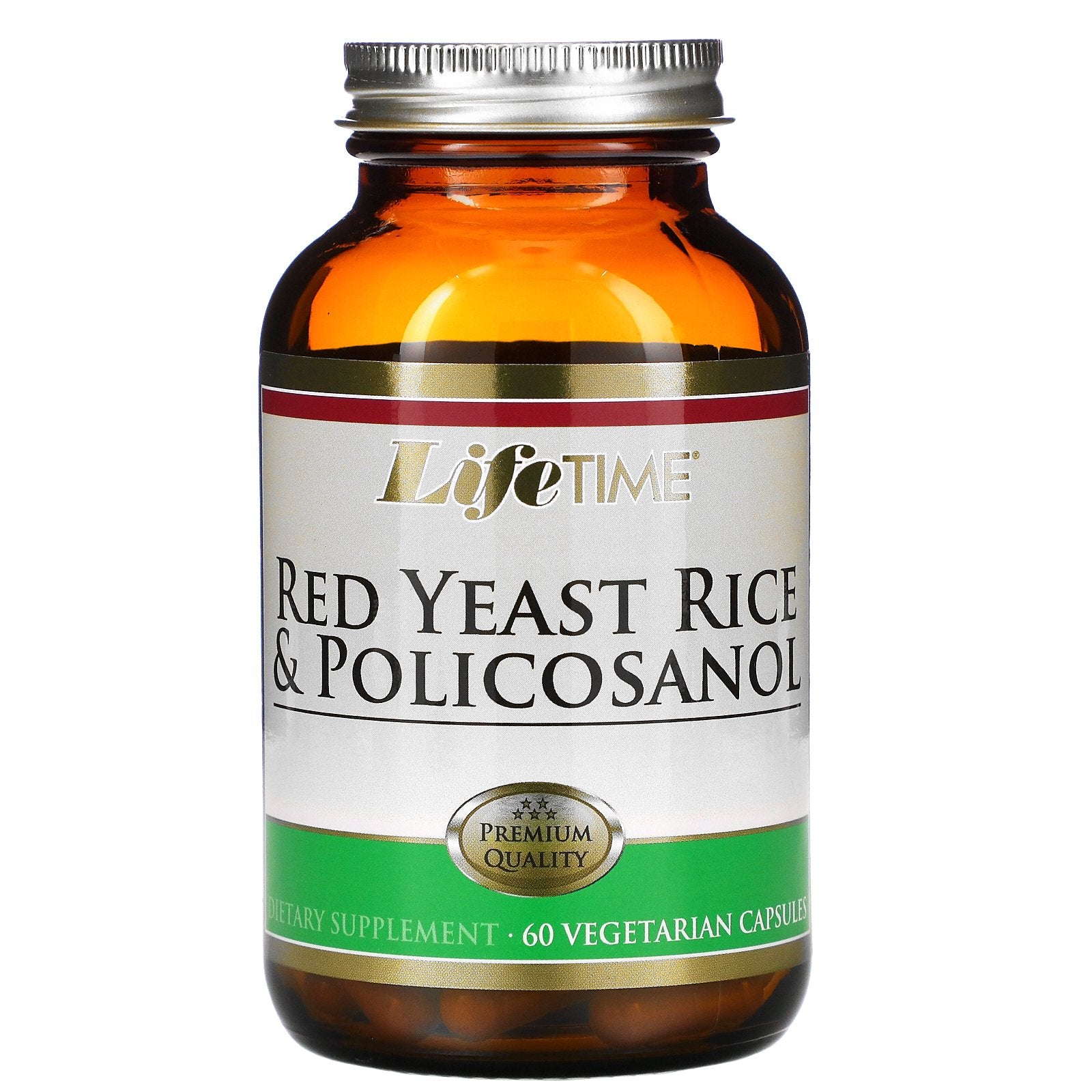 LifeTime Vitamins, Red Yeast Rice & Policosanol, 60 Vegetarian Capsules