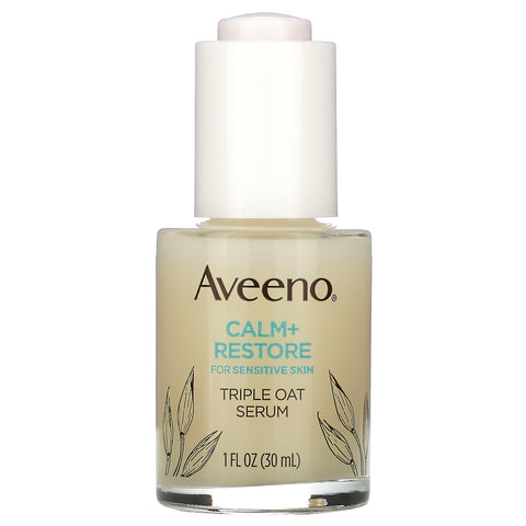 Aveeno, Calm + Restore For Sensitive Skin, Triple Oat Serum,  1 fl oz (30 ml)