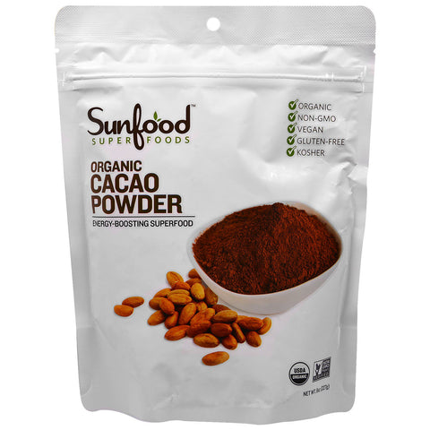 Sunfood, Organic Cacao Powder, 8 oz (227 g)