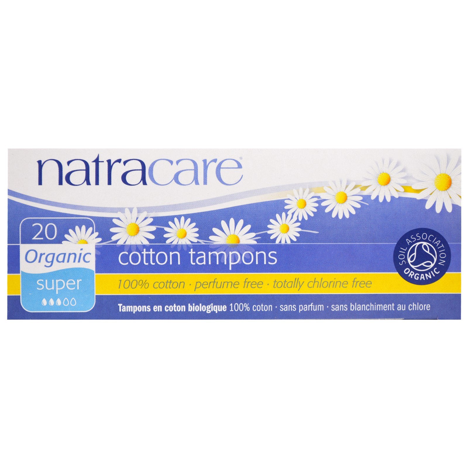 Natracare, Organic Cotton Tampons, Super, 20 Tampons