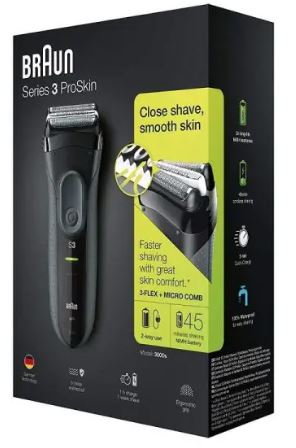 Braun Foil Shaver | Series 3 ProSkin | Water | Cordless