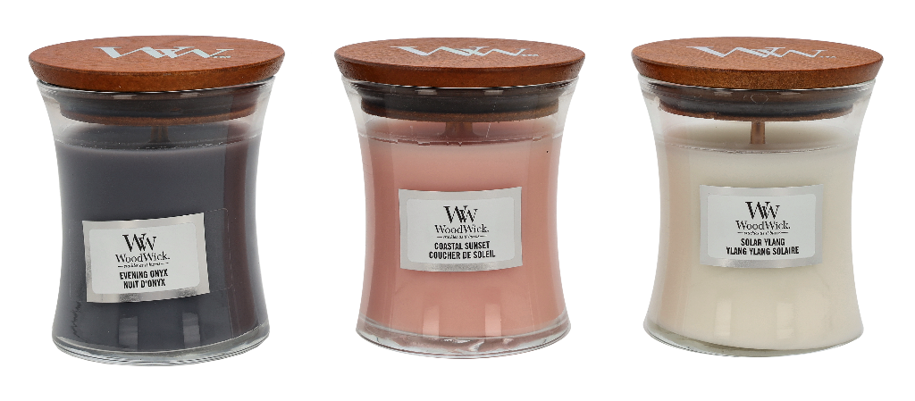 Woodwick 3 mini blomsterlys sæt 3 stk